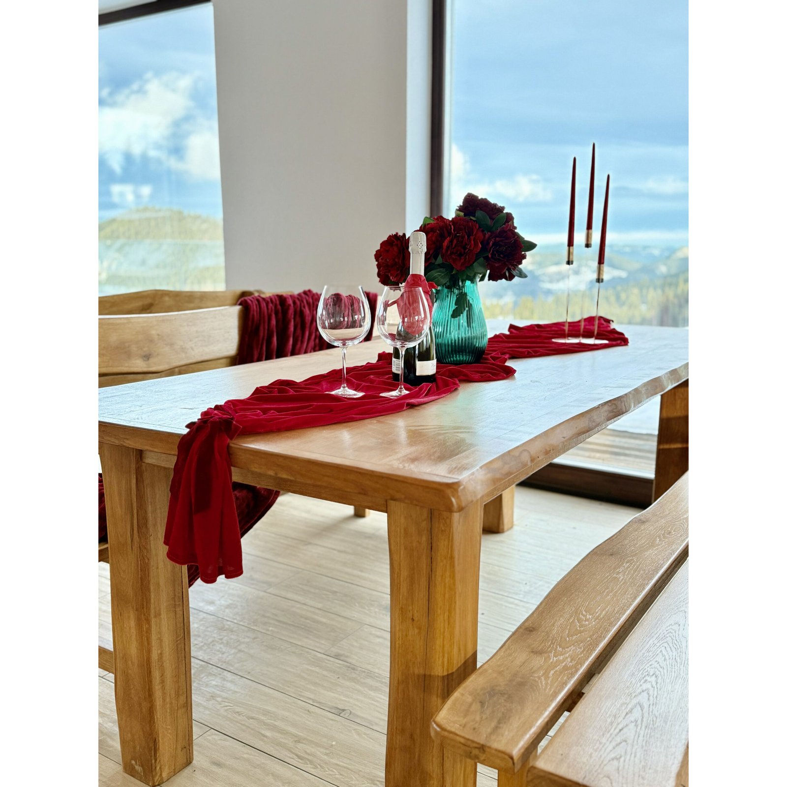 Masa lemn masiv Regalis Heritage Oak Collection 95 x 210 - imagine 3